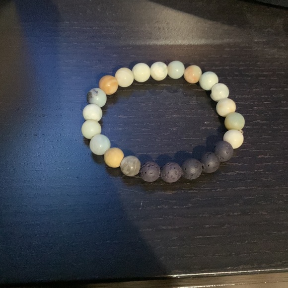 Natural Lava Stone Bracelet - Picture 2 of 4